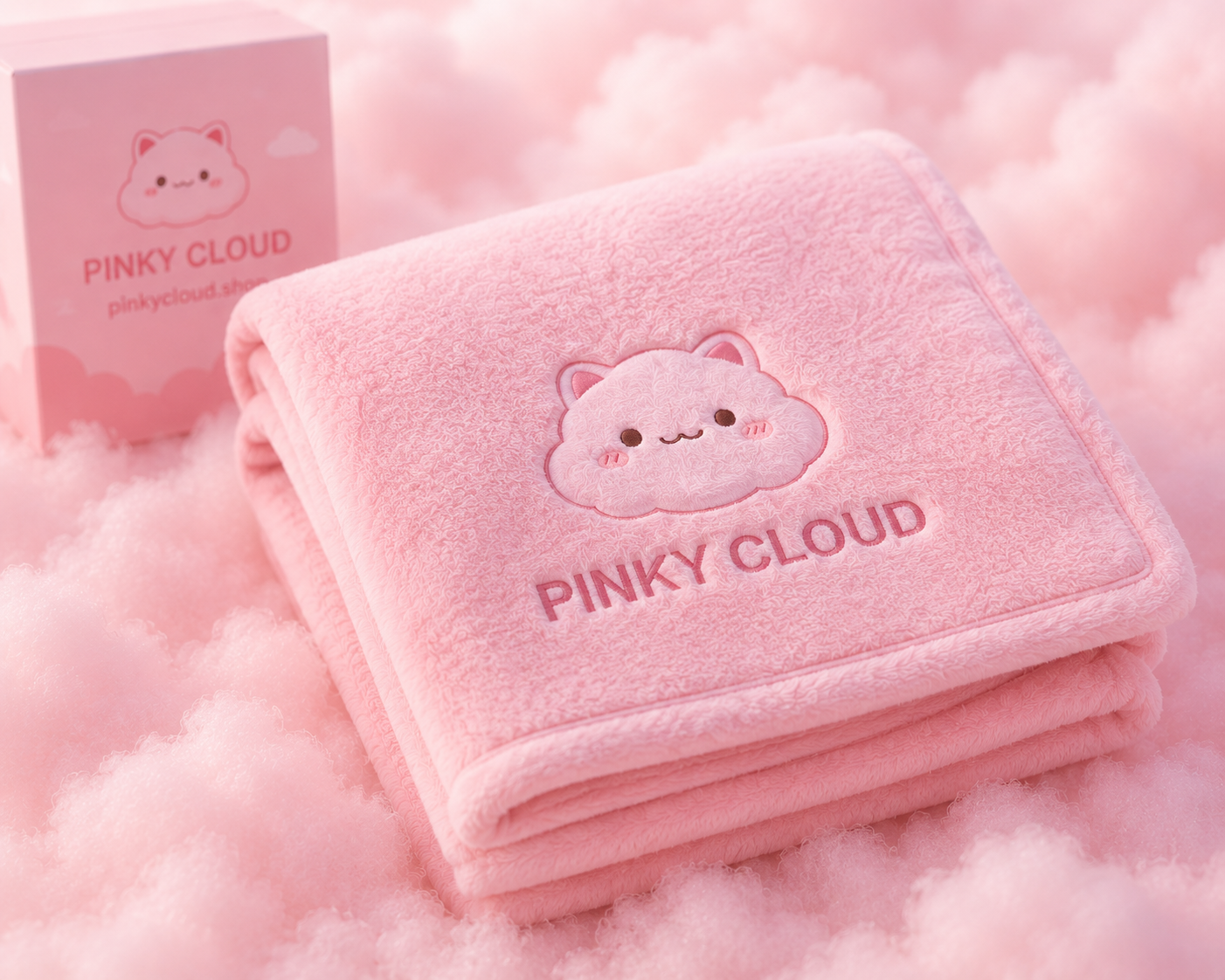 Pinky Cloud plush blanket