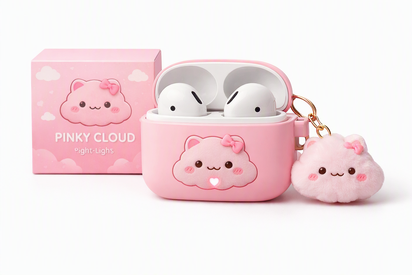Pinky Cloud AirPods case