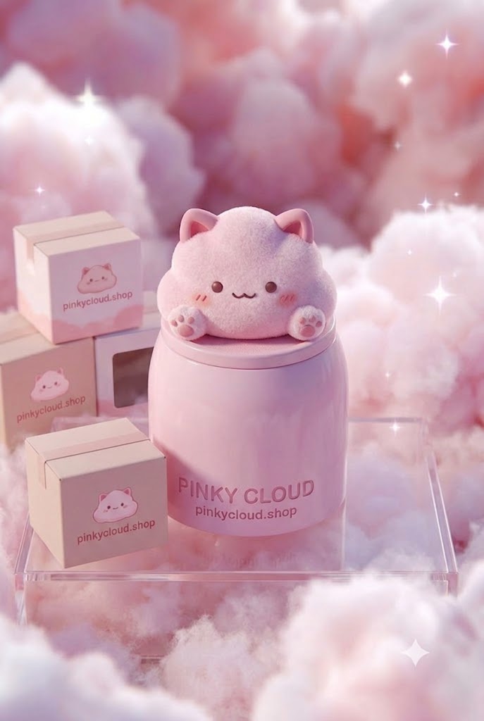 Pinky Cloud plush-top mug